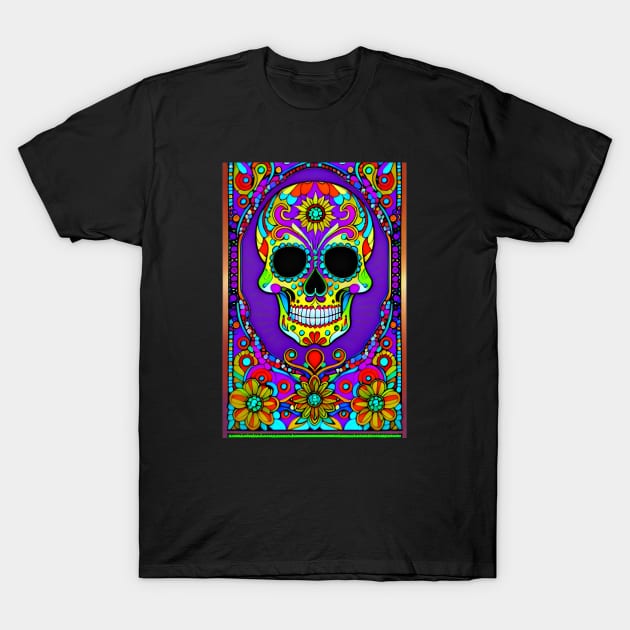 Sugar Skull Art: Where Tradition Meets Creativity T-Shirt by ImaginativeInkPOD